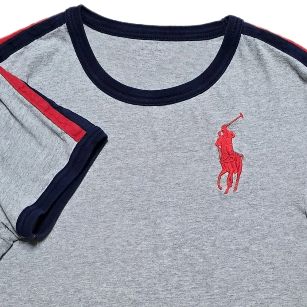 Polo Ralph Lauren Rugby Big‎ Pony T Shirt RL Mens Sz S Gray